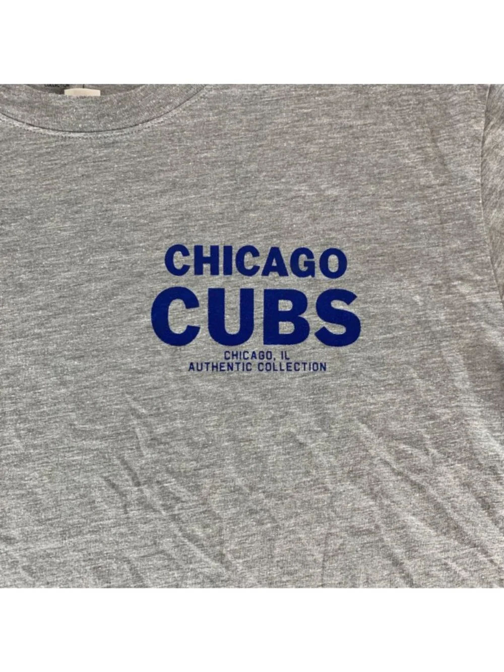 Chicago Cubs MLB Gray Nike Baseball Dri Fit Short Sleeve Crewneck Shirt Mens XL